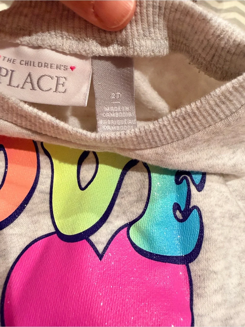Children’s Place toddler girl love sweat outfit